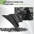 Motorcycle Winglet Aerodynamic Wing Kit Spoiler Motorcycle Wind Flow Fixing Wing for S1000RR V4 -10R R1,Bright Black. 