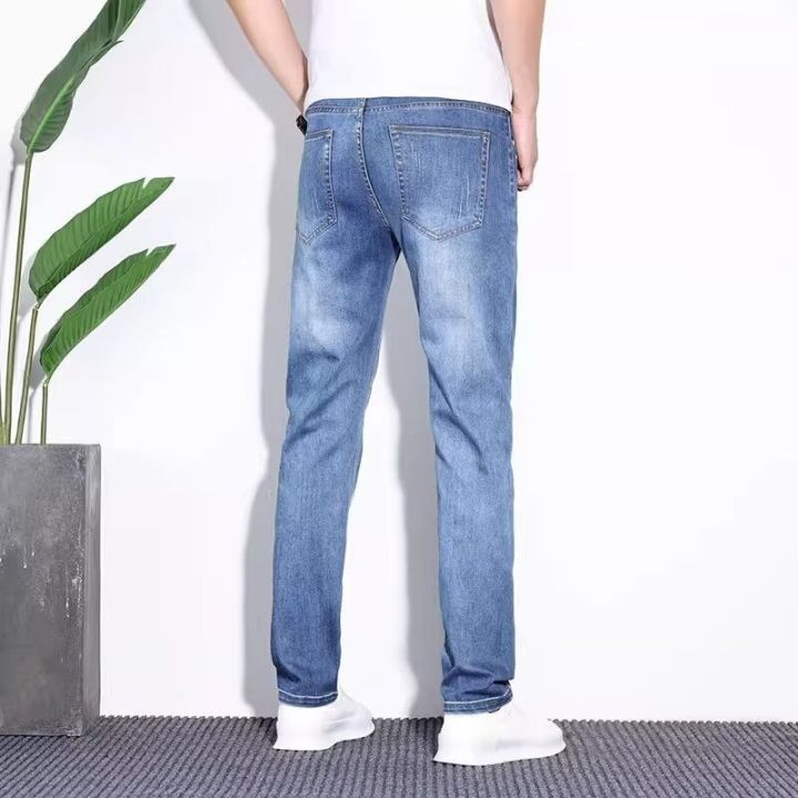 Summer%20Ultra-Thin%20Ice%20Oxygen%20Cool%20Men's%20Jeans%20Stretch%20Slim-Fitting%20Small%20Straight%20Trendy%20Loose%20Casual%20Long%20Pants%20-%20Image%204