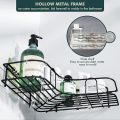 Kitchen & Bathroom corner rack Shelves Adjustable Shower Corner Shelf for Kitchen & Bathroom Accessories - Without Drilling - Bathroom Storage (Black) Rack. 