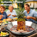 Premium Vertical Skewer for Grill & Oven - Al Pastor Stainless Steel Skewer with 5 Adjustable Spikes and Gyro Pan (6-14 Inch). 