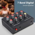 EQ-7 Car Audio Headset Amplifier 2 Channel Audio Mixer Equalizer Digital Sound Equalizer. 