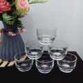 Clear Shot Glass Lucky Glass Set 6pcs 110ml Glassware Hotel & Home Use. 