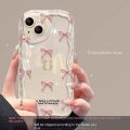 HOT Pink Bow Phone Case For Samsung Galaxy S24 S23 Ultra S20 FE S21 S24 Plus A05 J7 J2 Prime G530 Soft Silicone Cover. 