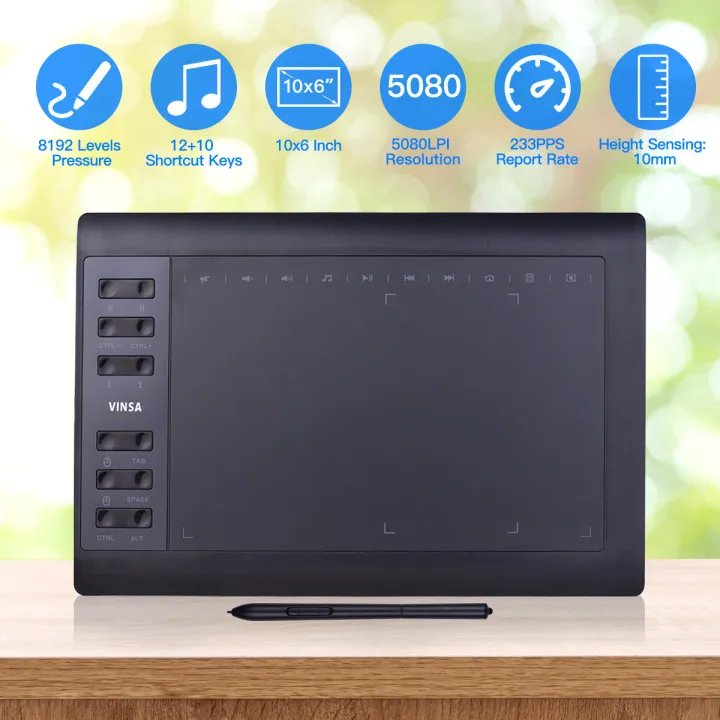 %5BReady%20Stock%5D10x6%20Inch%20Professional%20Graphics%20Drawing%20Tablet%2012%20Express%20Keys%20with%208192%20Levels%20Bat-tery-Free%20Stylus/8pcs%20Nibs/Pen%20Clip%20Support%20PC/Laptop%20Connection%20for%20Painting%20Designing%20Online%20Course%20-%20Image%202