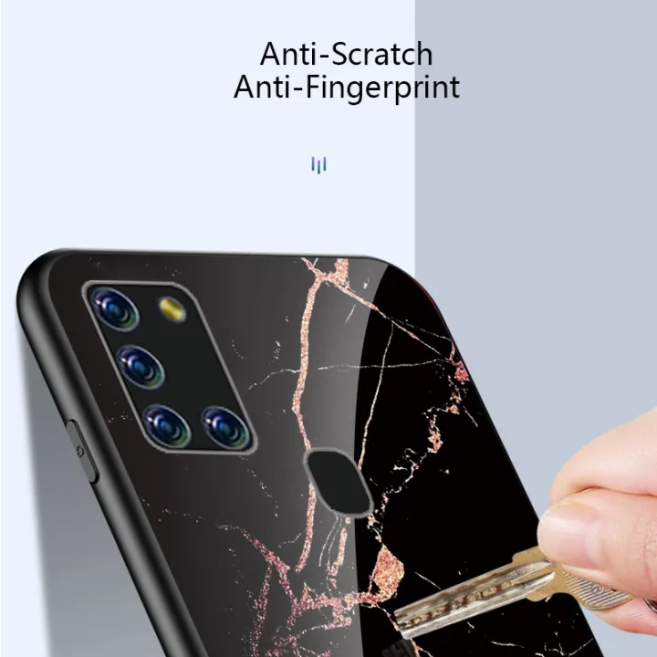 Biruiqu%20For%20Samsung%20Galaxy%20A21s%20Shockproof%20Fashion%20Marble%20Tempered%20Glass%20Back%20Case%20Cover%20-%20Image%206