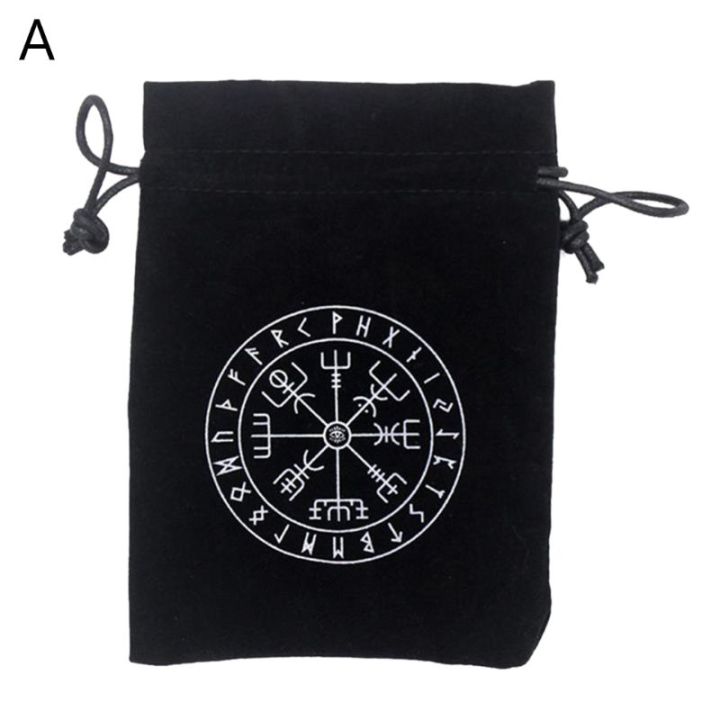 【LuxeGlow】Velvet Moon Phase Goddess Tarot Storage Bag Rune Board Game Card Drawstring Package 7"x5" Drop Shipping