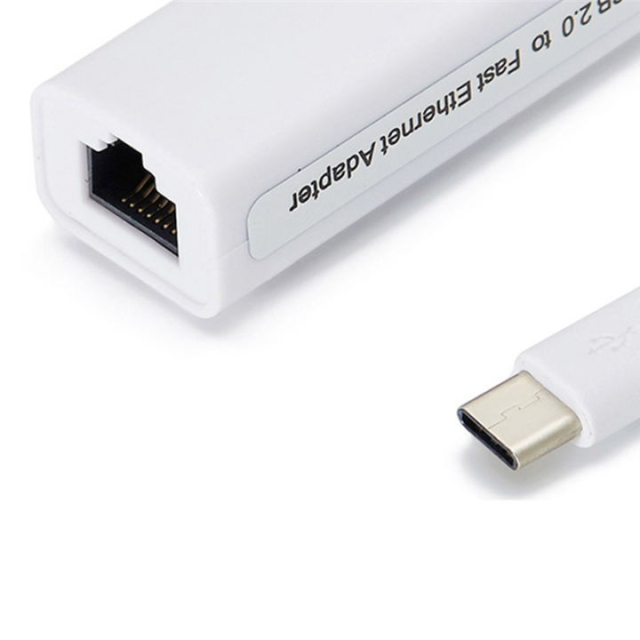 Network Card USB Type-C to Rj45 100M Driver-Free Network Card Converter ...