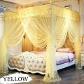 Luxury Mosquito Net Princess Canopy Bed Curtains 4 Corner 3 Side Openings Post Bed Curtain Canopy Netting Bedding No Bracket. 