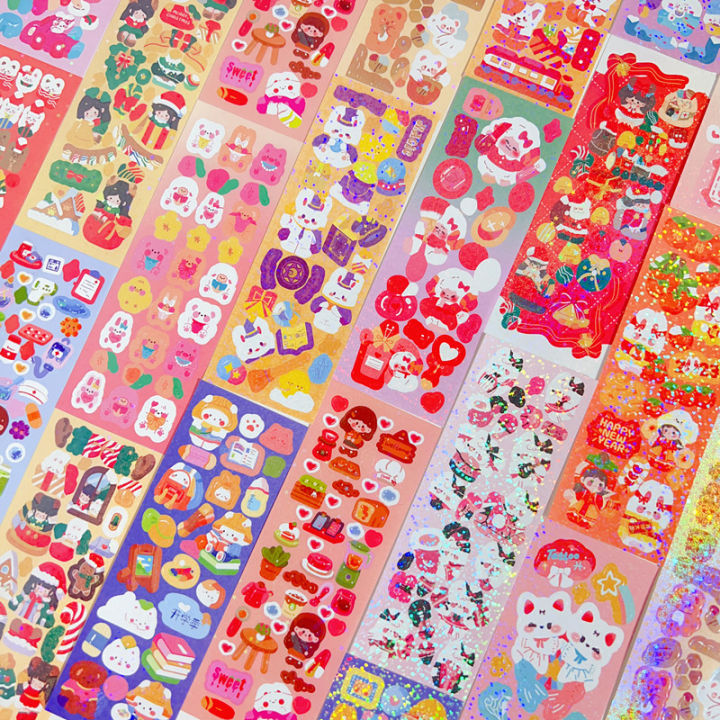 10PCS Stickers Pack Kawaii Laser Cute Stickers DIY Korean Stickers ...