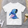 Disney Children T-shirts Summer Lilo and Stitch Cartoon Printing Boy Girl Short Sleeve Comfortable T Shirts Kids Fashion Casual. 