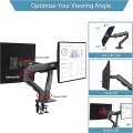 North Bayou NB-F160 Dual Arm Table Monitor Mount for 17″-30″ Screens - Enhance Your Workspace Efficiency. 