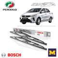 2 Front Wiper Blade for PERODUA BEZZA Car Windshield. 