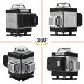 4D 16 Lines Laser Level 360 Self-leveling Function Ground Wall Sticker Vertical Horizontal Oblique Line with Target Board Plate. 