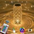 Crystal Table Lamp 16 Colors Touch Remote Diamond Lamps Room Decor Atmosphere Bedsid Night Light Desktop Project Lights. 