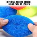 6Pcs Multi Colour Nylon Plastic Circle Sponge Scrubber Kitchen Dishwasher Scrubber for Dish/Utensils/Tiles Cleaning Heavy Quality. 