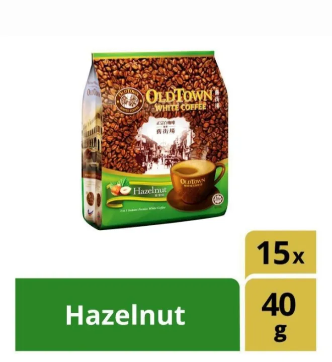 OLD Town (3 in 1) White Hazelnut Coffee Flavor Premix - No Creamer & Sugar Needed - Make Your Life Easier (35g - 40g) / Sticks (Hazelnut)