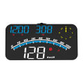 Car HUD 5.5 inch Head-up Display Windshield Projecter Digital Vehicle Speedometer Dual System Display Screen Overspeed Alarm Fatigue Driving Alarm for All Vehicles. 
