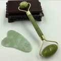 NYT Roller & Gua Sha Scraping Massage Tool With Protective Box For Facial Skin Care Anti-Aging Facial Jade Stone Set Face Eye Neck Beauty Roller. 