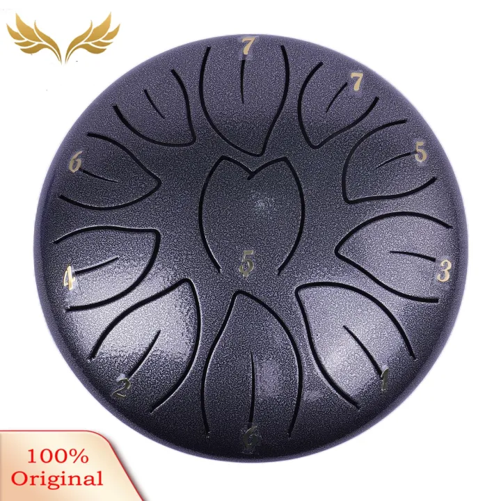 SuperRide Soothing Rhythms 6 Inch Steel Tongue Drum 11 Tone Handpan Drum for Meditation Yoga Sound Healing D Major Beginner Percussion Instrument with Mallets Ethereal Rain Drum Pan Drum for Rain Drum