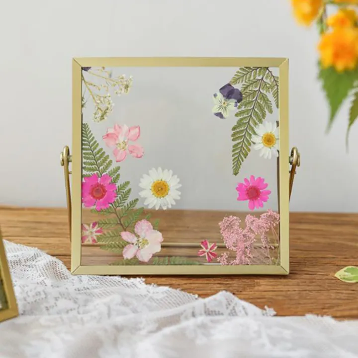 4%20Inch%206%20Inch%20Diy%20Glass%20%20Frame%20Handmade%20Creative%20ple%20Dried%20Flower%20Picture%20Frame%20Minimalist%20Table%20Ornament%20frame%20size%20-%20Image%203