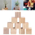 Wooden Blocks Craft Natural Square Wood Cubes for DIY Crafts Handmade Woodcrafts Kids Home Decor. 