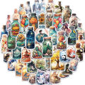 20/40pcs Bottle World Stickers Miniature Terrarium Stickers for Laptop Scrapbook Journal Kids Girls Boys Stickers. 