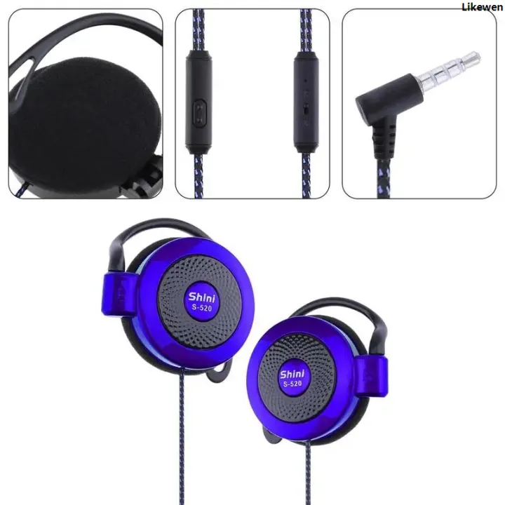 LikewenOriginal%201pcs%20Universal%203.5mm%20Plug%20Wired%20Stereo%20Metal%20Wired%20Headphones%20Heavy%20Bass%20Headset%20Over-ear%20Adjustable%20Ear%20Hook%20Earphone%20for%20Phone%20-%20Image%204