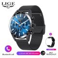 Lige 360 AMOLED HD Screen Watch For Men Smart Watch Bluetooth Calling Smartwatch 2023 Fashion Business Clock New Smartband Man. 