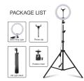 RGB LED 10inch Ring Light Stand Selfie Tripod Phone Live Makeup Holder Dimmable full set. 
