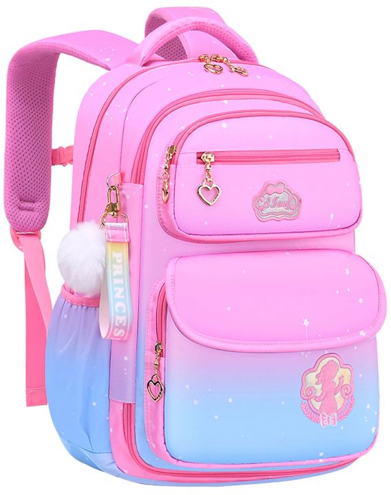 Pink%20Girls%20Backpack%20for%20School,%20Children%20bag,%20School%20bag%20Class%203%20to%2010%20Cute%20girls%20bag,%20School%20Stylish%20bag%20with%20Key%20Chain%20-%20Image%202