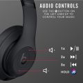 Beats Studio 3 AAA+ Grade (High Copy) Bluetooth 4.0 Wireless Headphone With Mic High-Quality Bass Sound Rechargeable Battery Comfortable Wearing Foldable Black On-Ear Durable Headphone. 