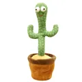 Rechargeable NiceBorn Dancing Cactus Plush To-ys Shake Funny Early Education To-y 120 English Songs Cute Plush To-y playing with babies. 