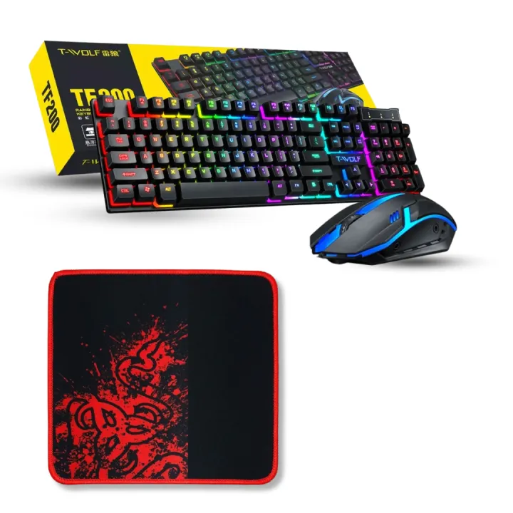 RGB%20Keyboard,%20Mouse,%20Twolf%20TF-200%20Gaming%20Bundle%20+%20Turbogear%20TC09%20Gaming%20Bundle%20+%20L11%20Mouse%20Pad%20-%20Image%204