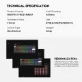 Fantech Maxfit61 mk857 Frost Mechanical keyboard. 