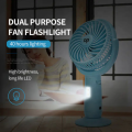 DP Rechargeable Fan 7606 Portable emergency rechargeable handheld high-speed battery-operated LED light travel-friendly multi-speed cooling. 