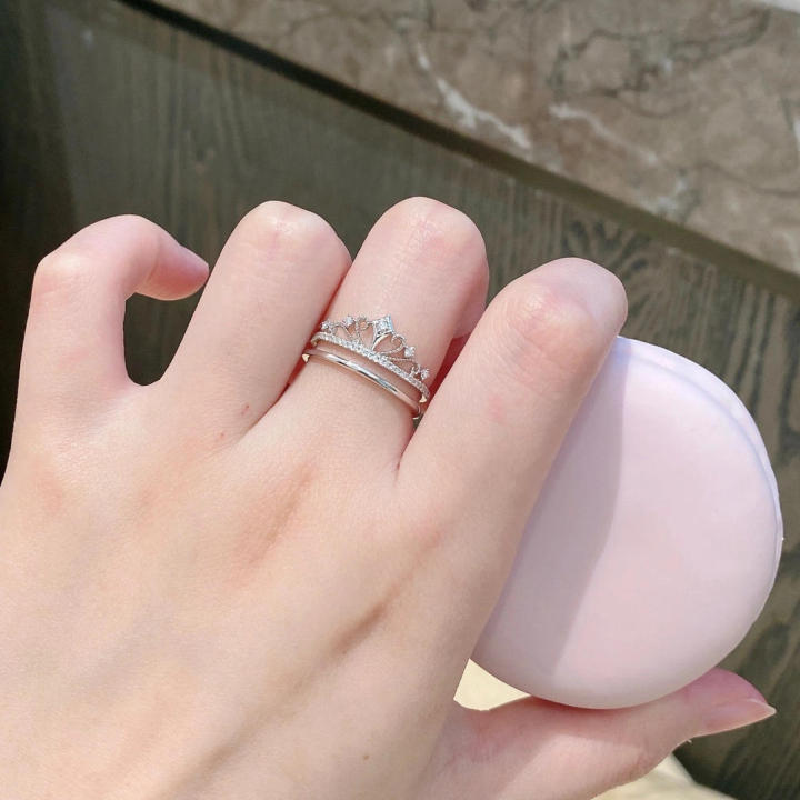 Gift%20Wedding%20For%20Valentine's%20Day%20Accessories%20Jewelry%20Romantic%20Classic%202%20In%201%20Princess%20Rings%20-%20Image%203