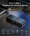 ACASIS 13-in-1 Thunderbolt 4 USB-C Pro Dock with Three 40Gbps Downstream Ports, DS9002. 