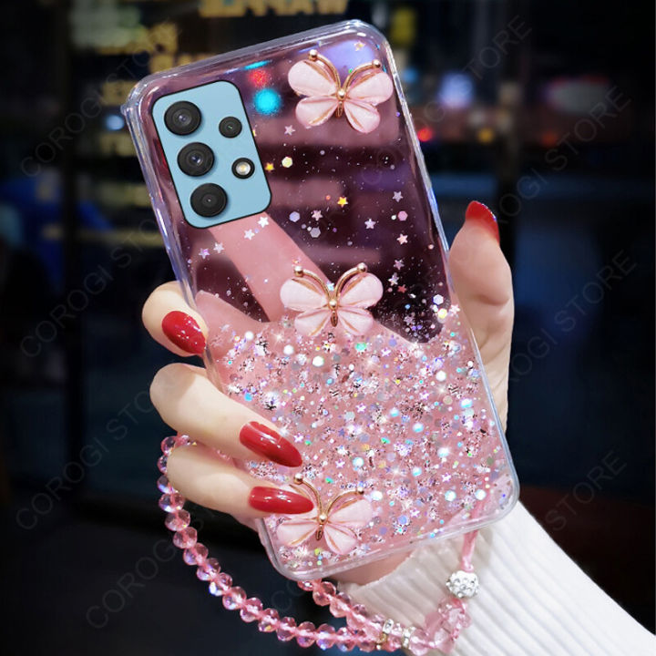 For%20Samsung%20Galaxy%20M32%205G%20Cover%20+%20Crystal%20Wrist%20Strap%20Fashion%203D%20Rhinestone%20Butterfly%20Shiny%20Glitter%20Girls%20Phone%20Case%20Clear%20Soft%20Silicone%20Bumper%20Shockproof%20Protective%20Back%20Cover%20-%20Image%204