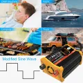 KOGEEK Real 500W Modified Sine Wave Inverter High Frequency 6000W Peak Power Watt Power Inverter DC 12V to AC 220V Converter Car Power Charger Inverter with 2.1A Dual USB Port Batte-ry Clips Display Screen. 