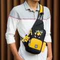 Chest Bag Men's Korean-Style Casual Cool Korean Backpack Sports Cross-Body Bag Small Backpack Trendy2023New. 