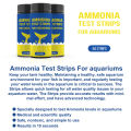 Ammonia Test Kit, 50 Strips Ammonia Test Strips for Saltwater and Freshwater Aquarium Fish Tank Koi Pond Aquaculture. 