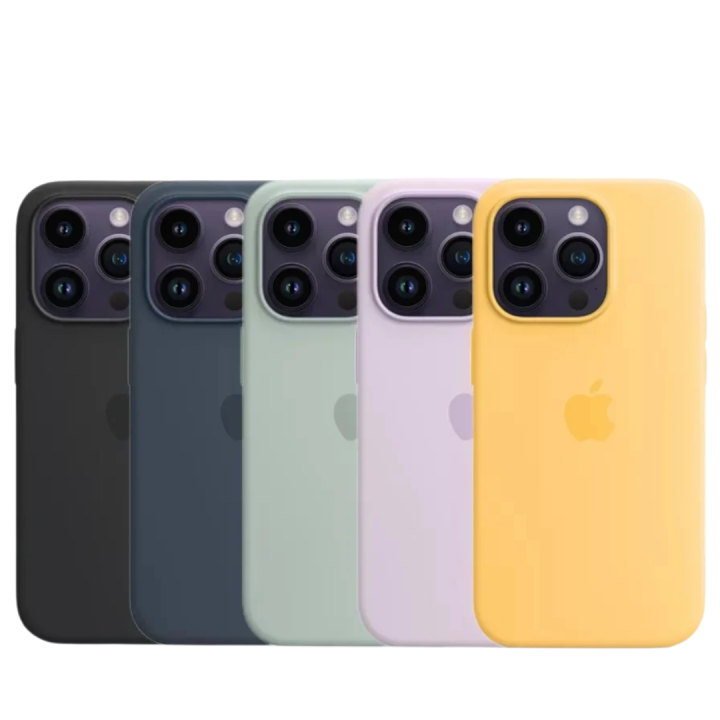 Super Luxury Soft textured Protective Silicone Case Back Cover For iPhone 14 Pro Max