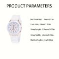 【Good selling】1PC casual round pointer quartz watch cool fashion analog silicone wristwatch & 5PCs butterfly jewelry set, gift for women. 
