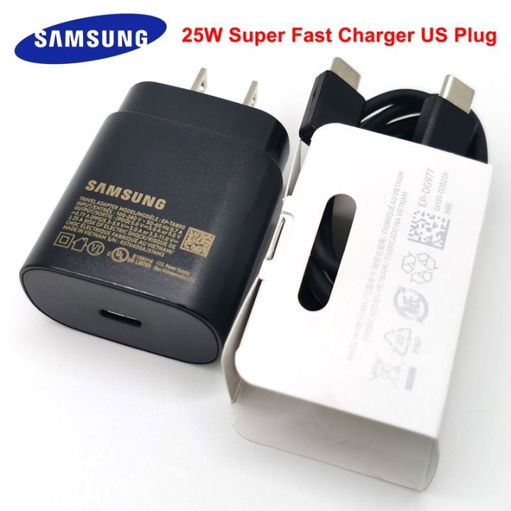 Samsung S21 S20 Note10 Fast Charger 25W US PD PSS Super Fast Charging Adapter for Galaxy S21 S20 Note 20 Z Fold
