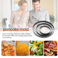 Non Stick Egg Rings,4 In&6 In&8 in Pancake Rings,Fried Egg Poacher Egg Cooking Mold with Oil Brush for Egg Omelet Muffin. 