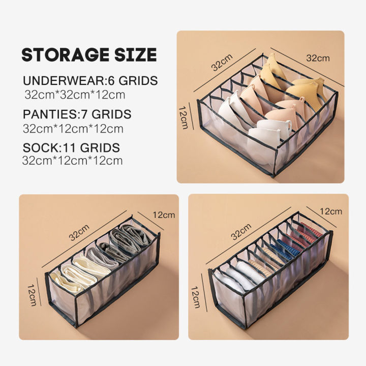 6/7/11%20Grids%20Dormitory%20Closet%20Organizer%20For%20Socks%20Home%20Separated%20Underwear%20Storage%20Box%20Bra%20Organizer%20Foldable%20Drawer%20Organizer%201Pcs%20-%20Image%208