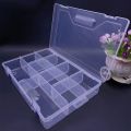 Large Thick10Transparent Detachable Plastic Storage Box Compartmented Storage Boxes Fishing Tackle Box Tool Display Sample Box. 