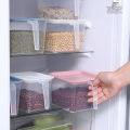 Square Handle Food Storage Organizer Boxes Refrigerator Fridge Plastic Storage Containers with Lids. 
