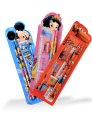 All-In-One Princess Mickey Mouse Cars Pencil Set (Two Pencils, Eraser, Sharpener). 