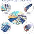 Cash Budget Envelope Wallet System for Women, 12 Budget Sheets Envelopes, Binder Note for Budgeting and Saving Money. 